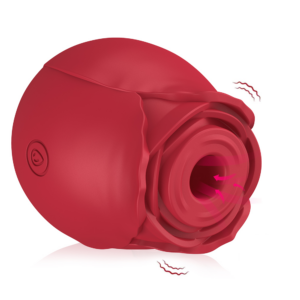 The Red Peach Rose Fantasy Sucking Vibrator Massager
